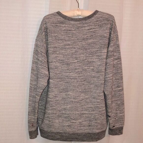 PINK VS L Heathered Gray Crewneck High Low Pullover Black Tie Dye PINK - Picture 2 of 15